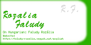 rozalia faludy business card